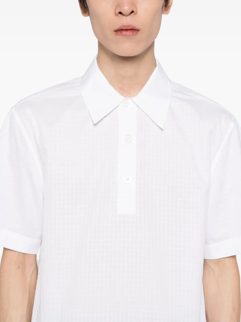 Jil Sander Geruite polotop Wit