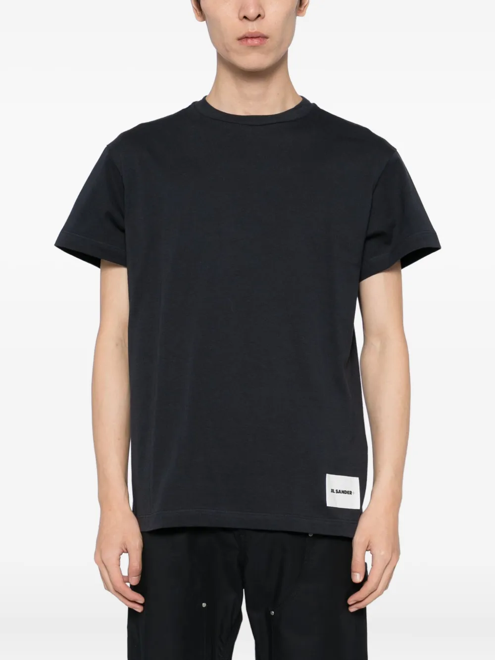 Jil Sander Logo-patch T-shirt (pack Of Three) In White