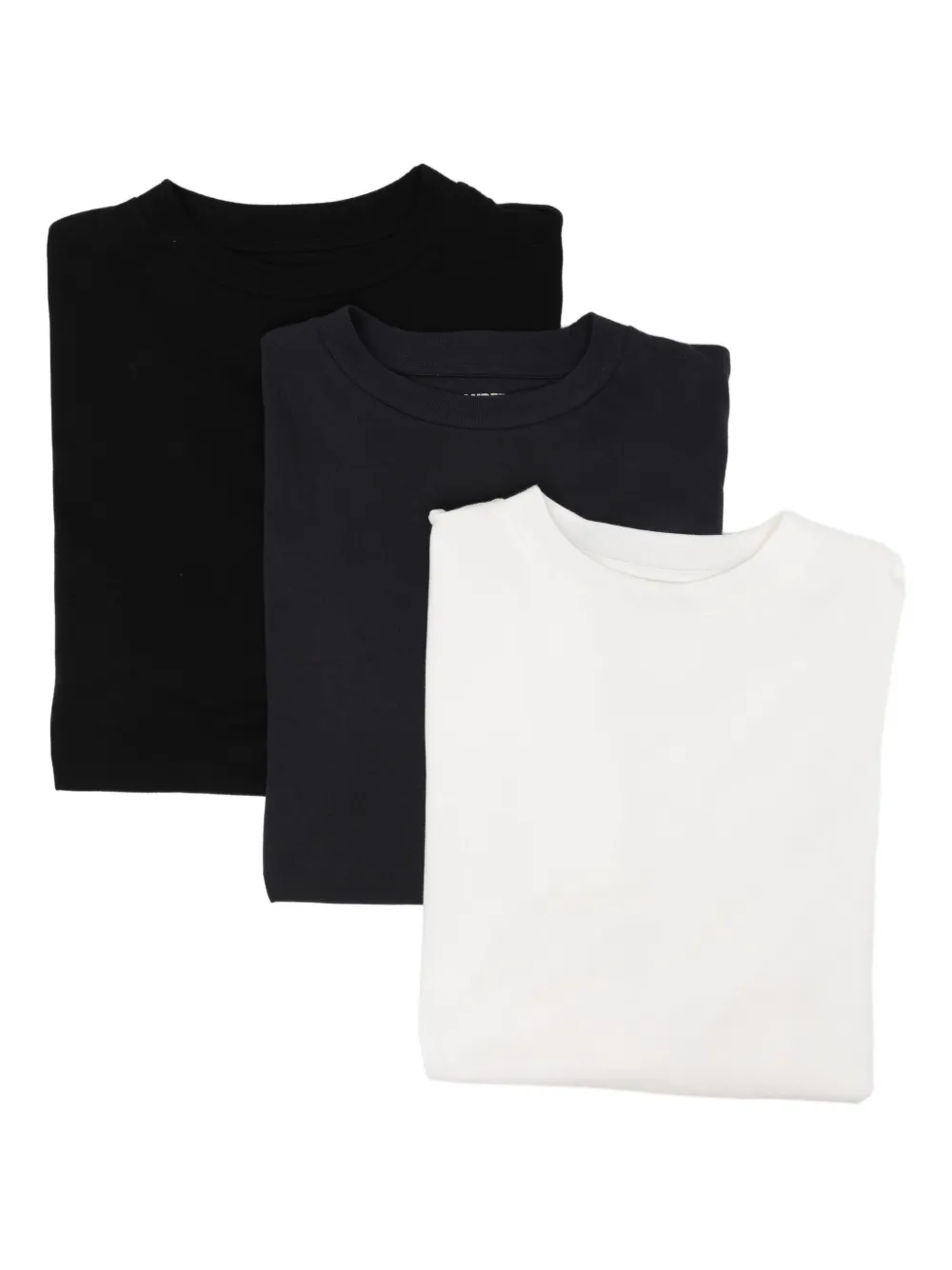 Jil Sander Logo-patch T-shirt (pack Of Three) In White