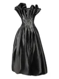 Gaby Charbachy ruffled draped dress - Grey
