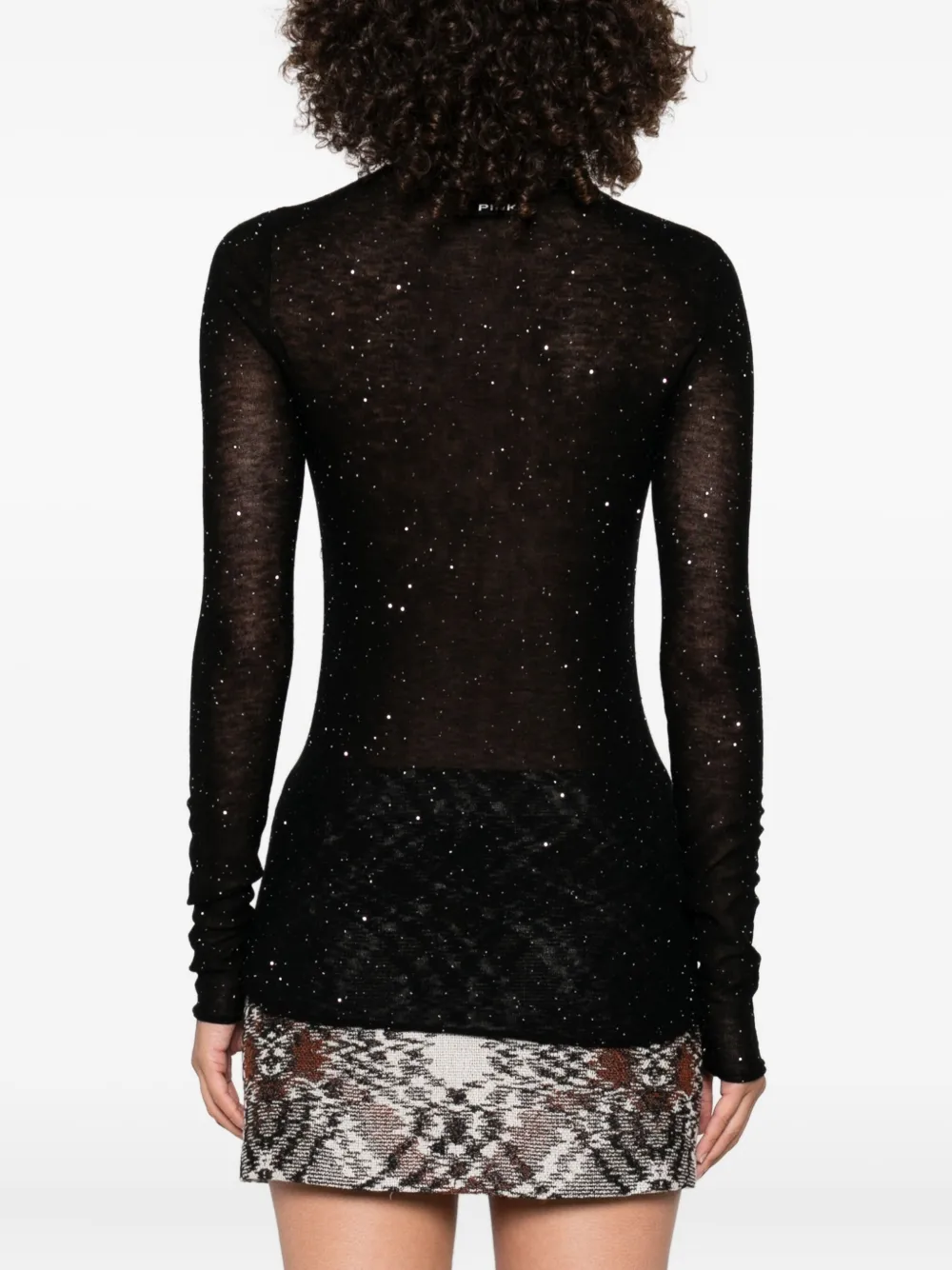 PINKO Top met glitter Zwart