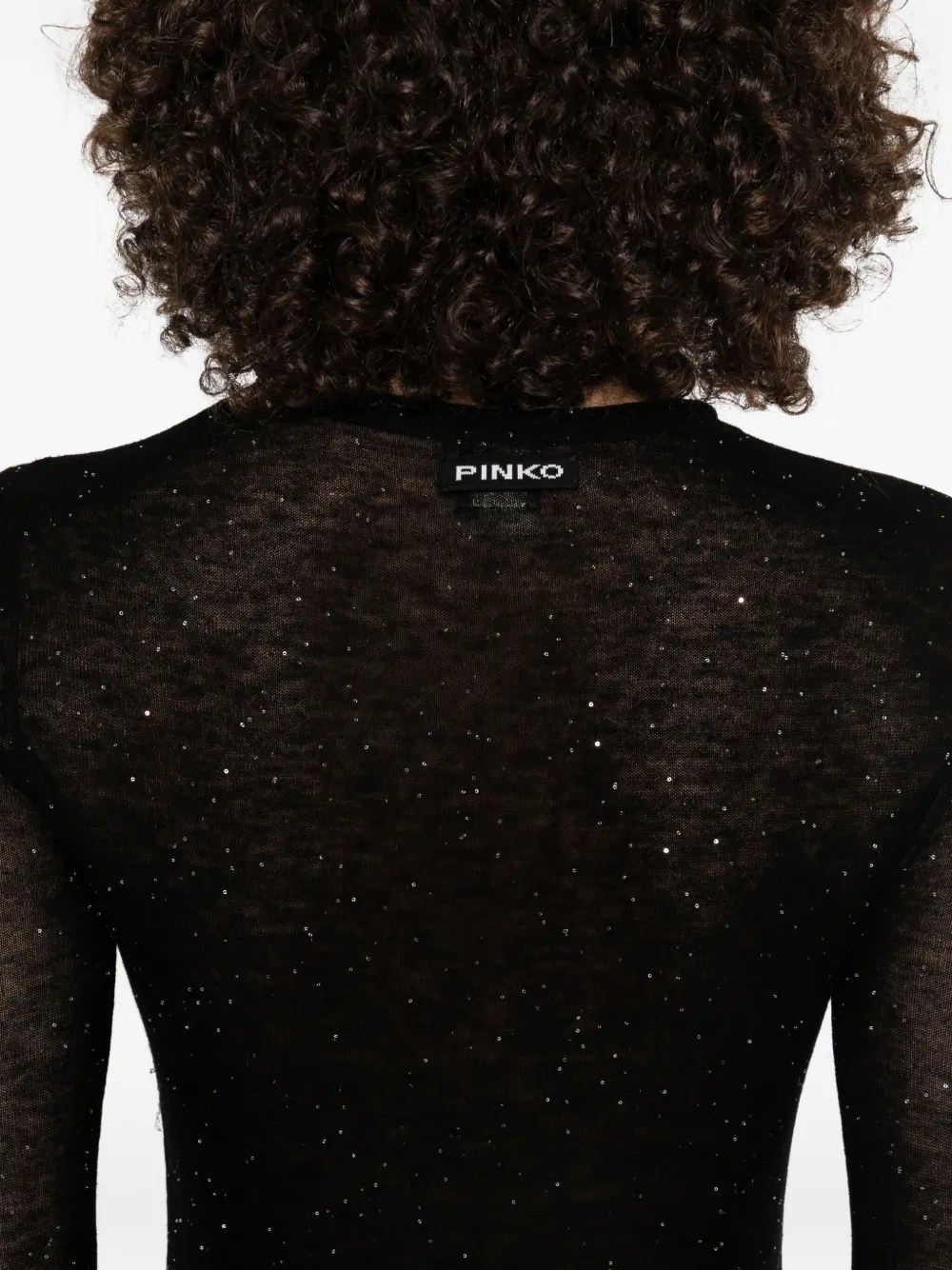 PINKO Top met glitter Zwart