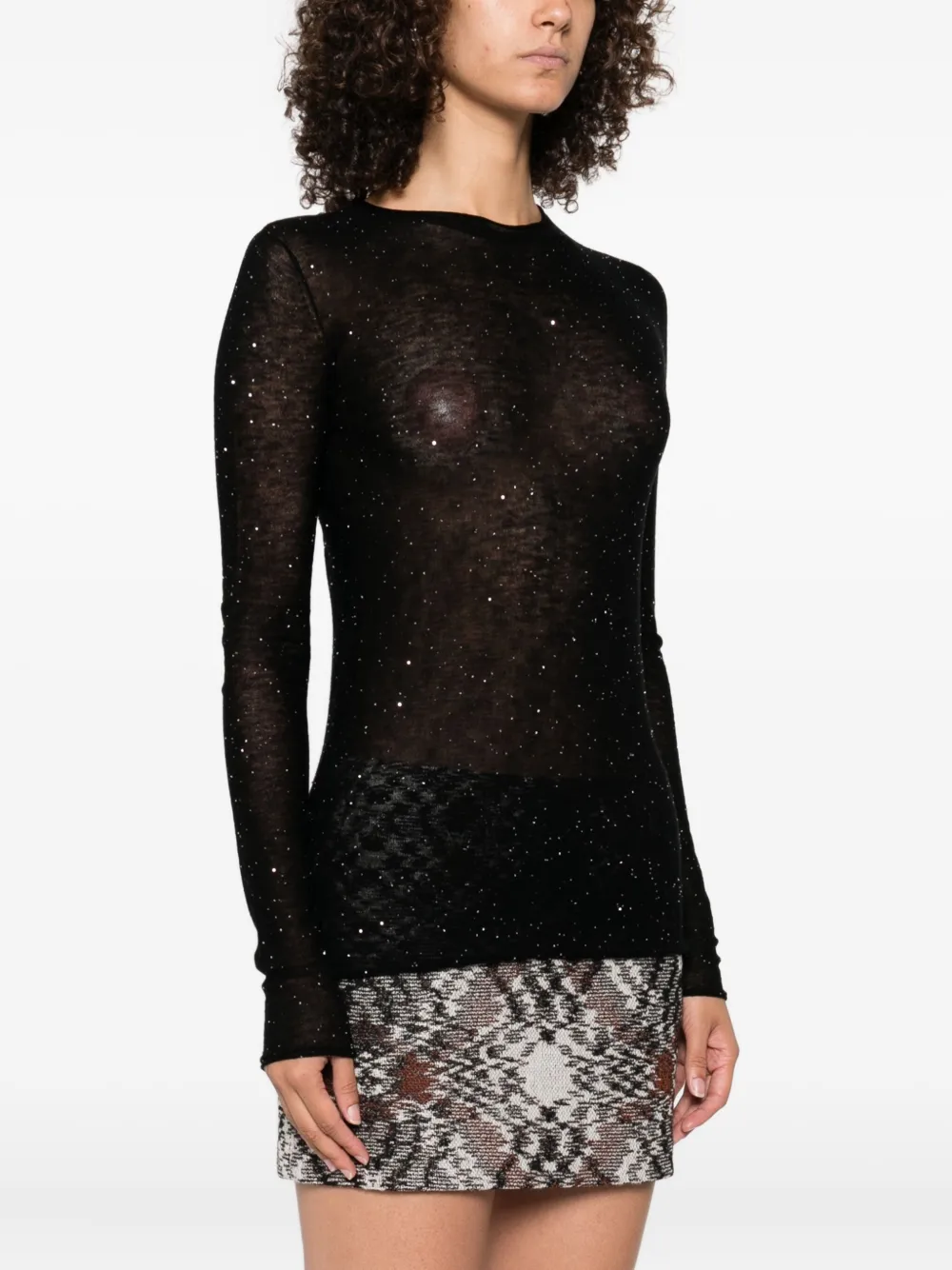 PINKO Top met glitter Zwart