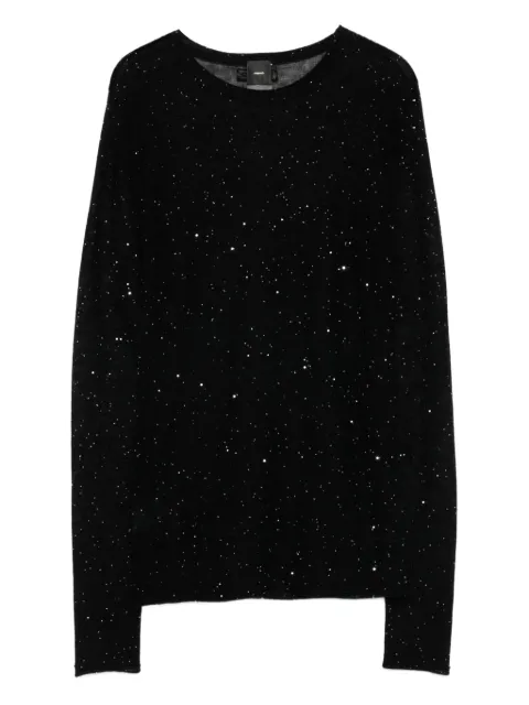 PINKO glitter-embellished long-sleeve top