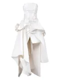 Gaby Charbachy ruffled asymmetrical dress - Neutrals