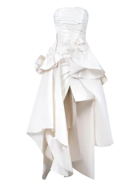 Gaby Charbachy  ruffled asymmetrical dress