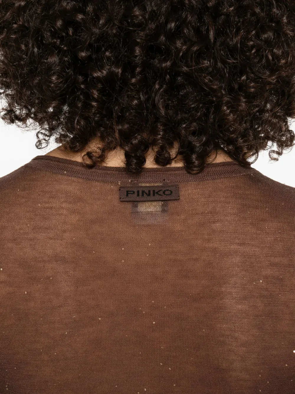 PINKO T-shirt met ronde hals Bruin
