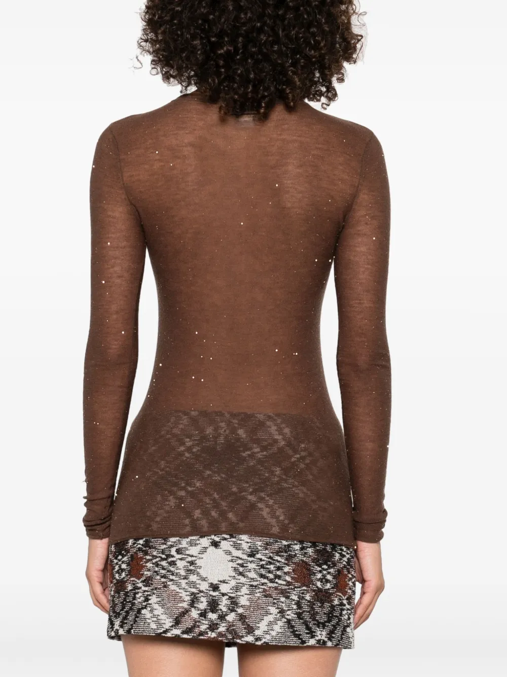 PINKO T-shirt met ronde hals Bruin