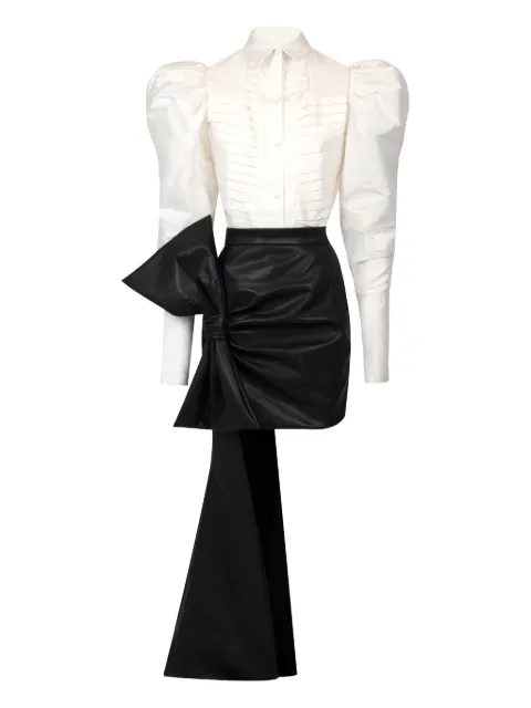 Gaby Charbachy  puff-sleeve bow-detail jumpsuit