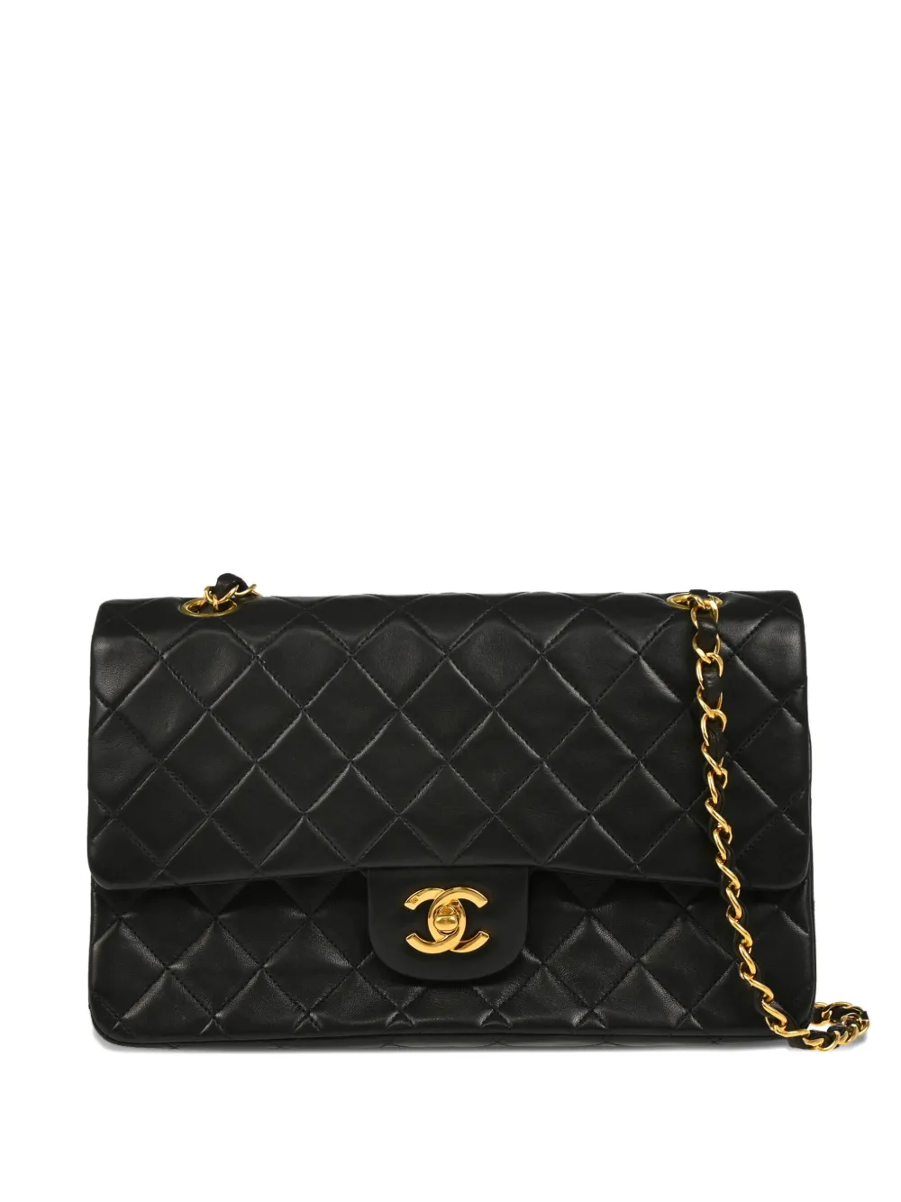 CHANEL Pre-Owned 1998 クラシック フラップ ショルダーバッグ M - ブラック CHANEL Pre-Owned 1998 クラシック フラップ ショルダーバッグ M - ブラック