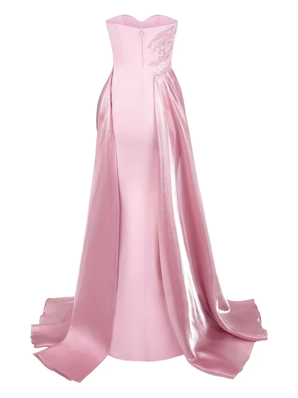 Gaby Charbachy Verfraaide avondjurk met roosdetail Roze