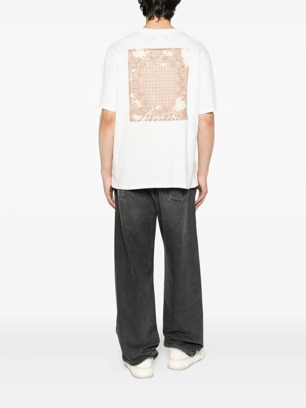 AMIRI T-shirt met ronde hals Beige