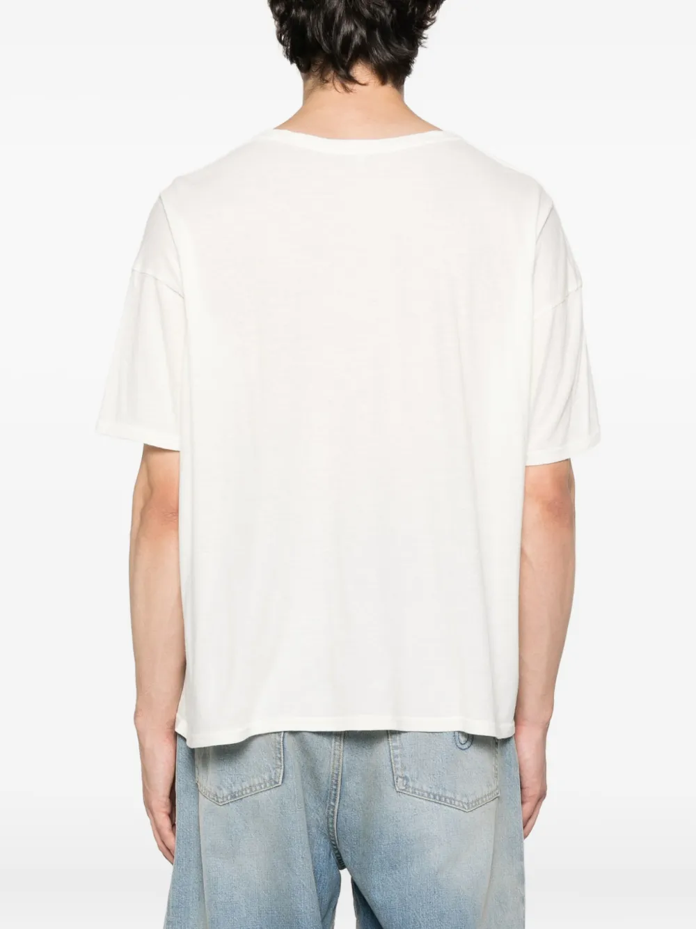 R13 definition-print T-shirt Beige