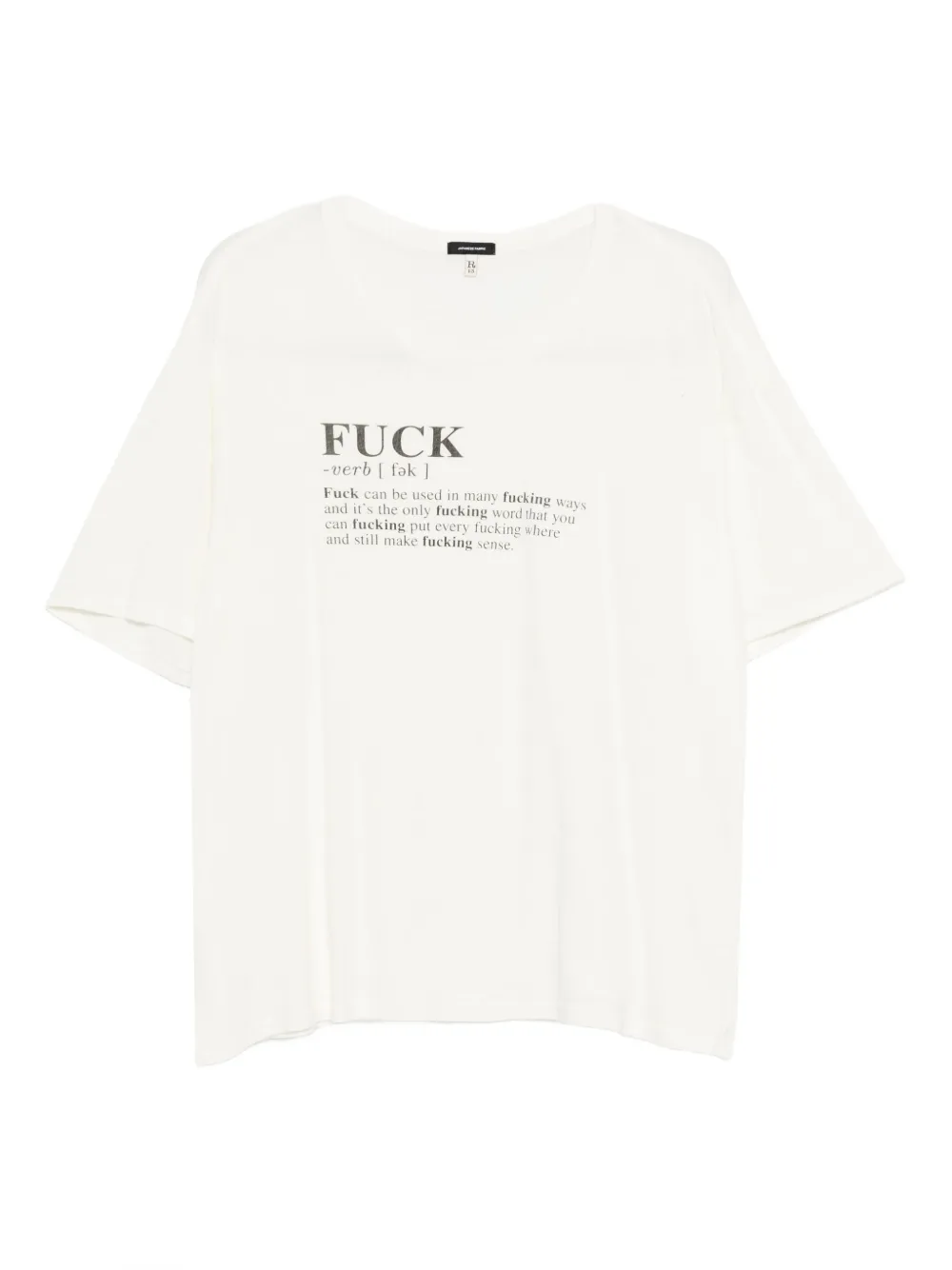 R13 definition-print T-shirt Beige