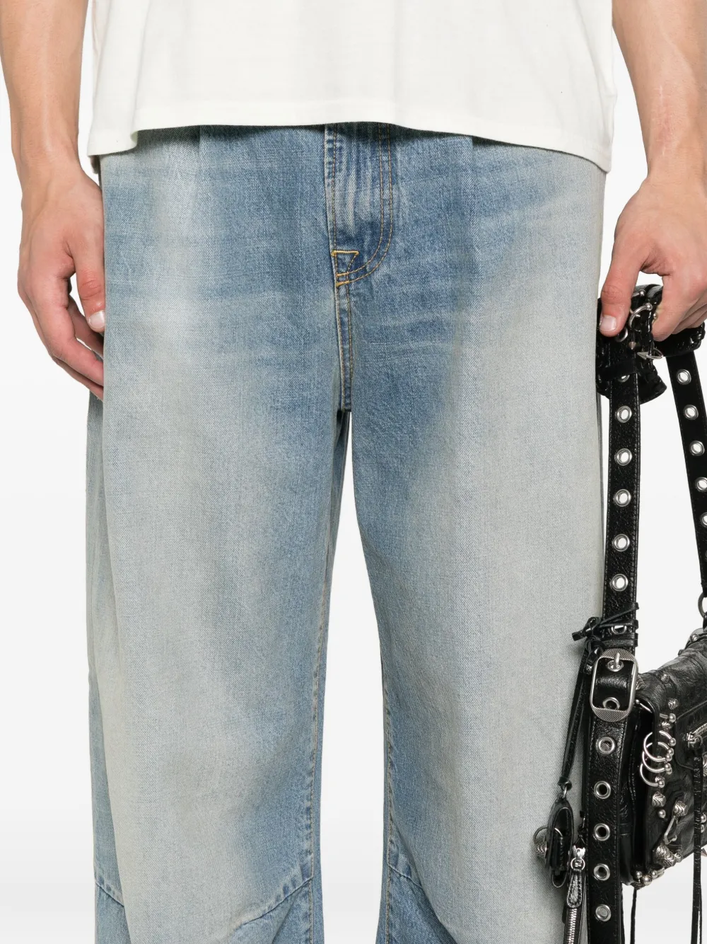 R13 faded jeans Blauw