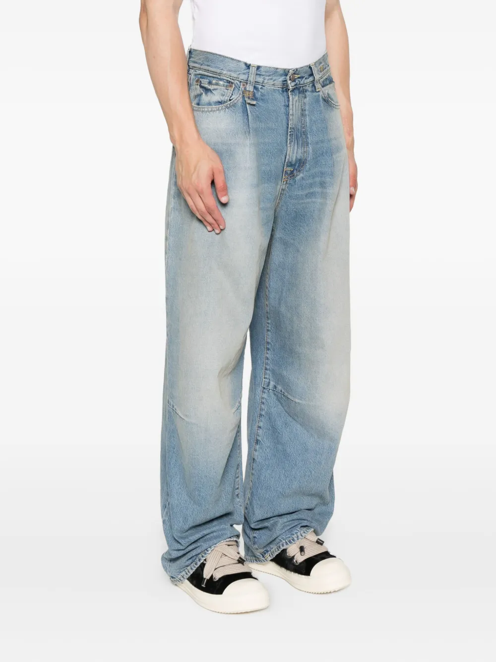 R13 faded jeans Blauw