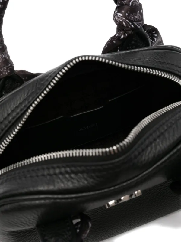 AMIRI ペイズリースカーフ ボウリングバッグ | ブラック