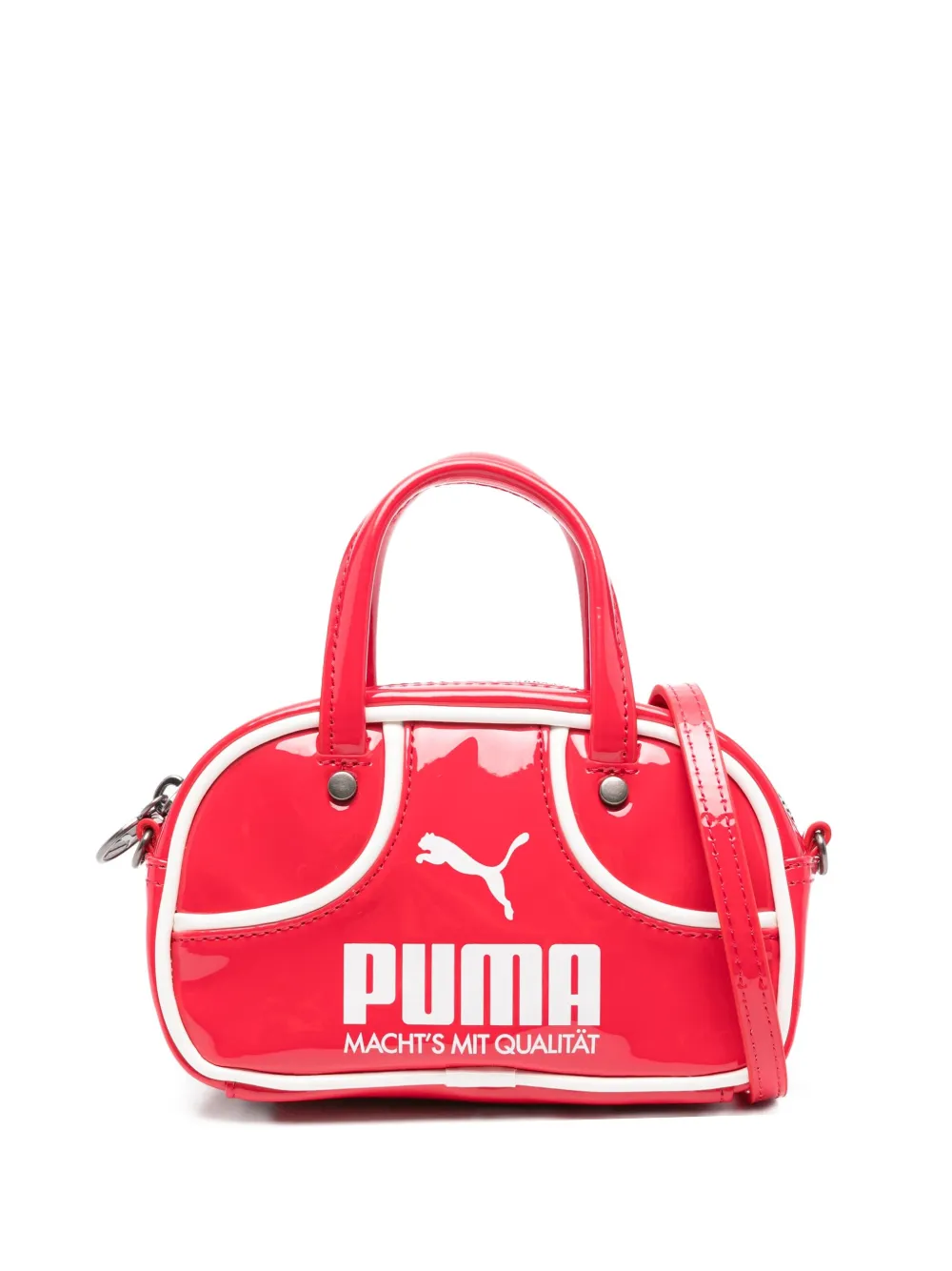 PUMA 1976 Micro 1L Grip patent-leather top-handle bag | Red | Image 1