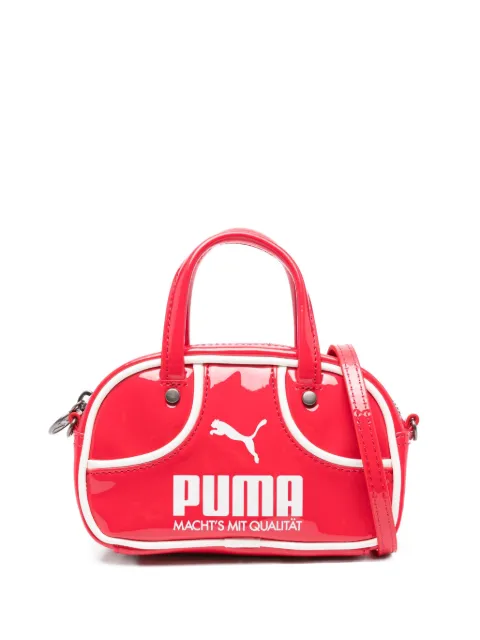 PUMA 1976 Micro 1L Grip patent-leather top-handle bag