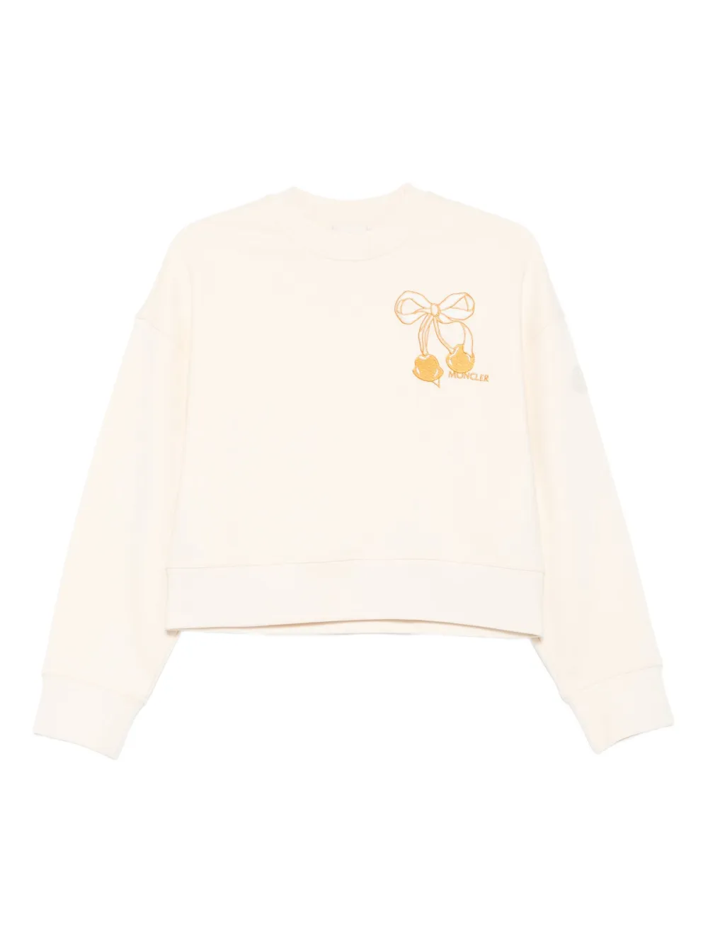 Moncler bow-cherry sweatshirt Beige