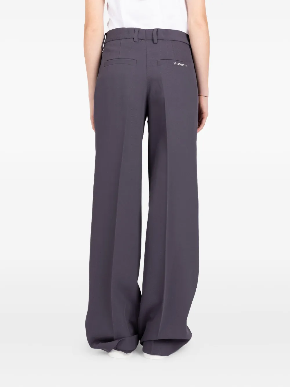 Société Anonyme pleated embroidered-pocket trousers Paars