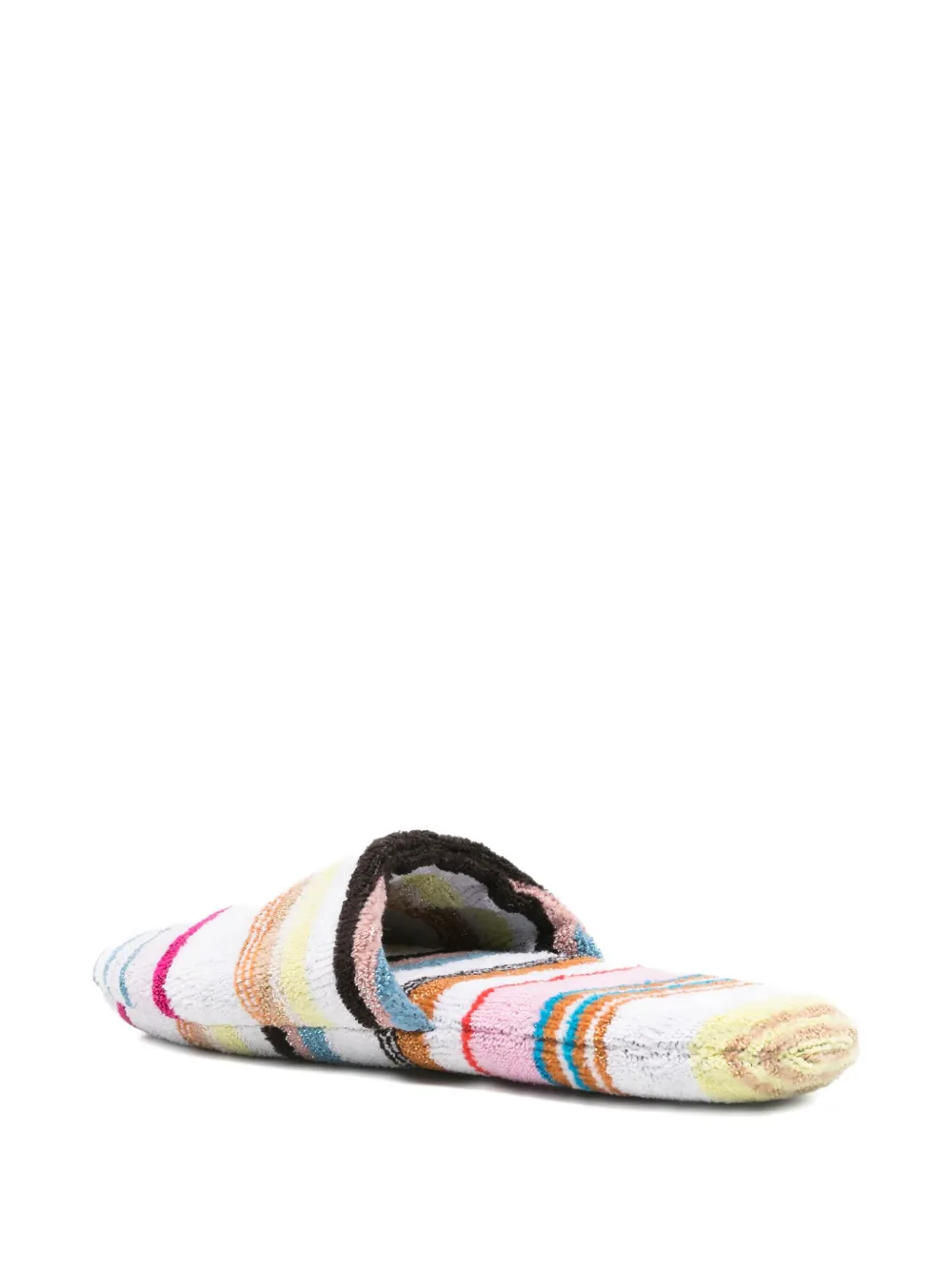 Missoni Giacomo gestreepte katoenen slippers Wit