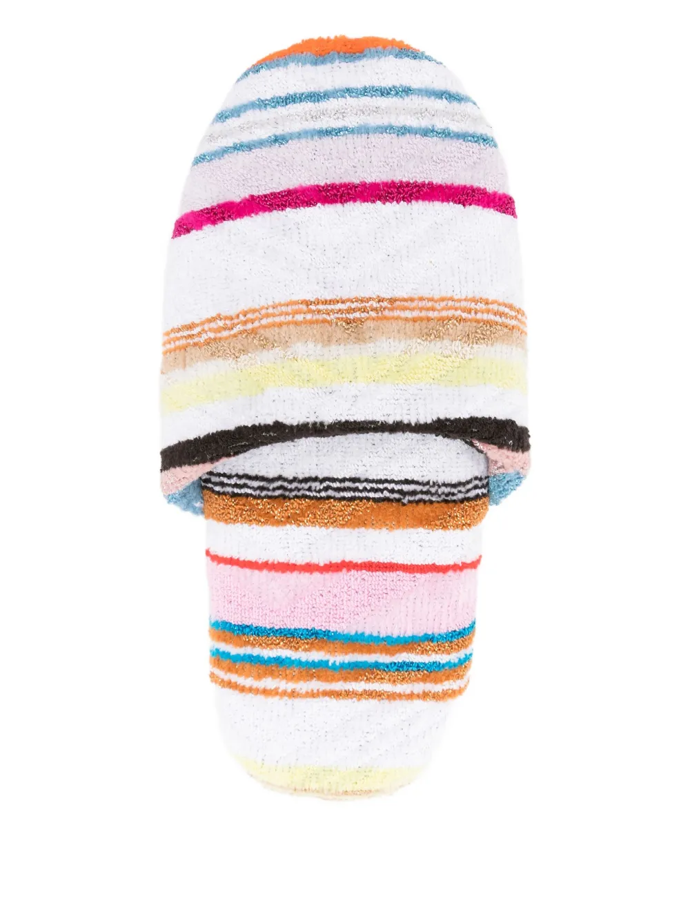 Missoni Giacomo gestreepte katoenen slippers Wit