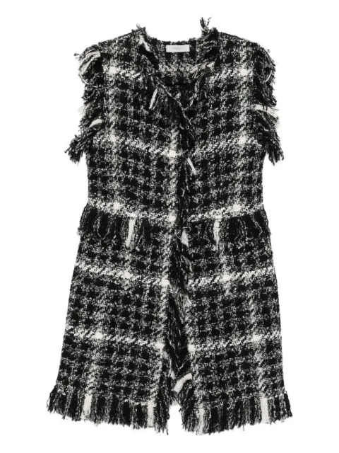 Charlott fringed tweed coat