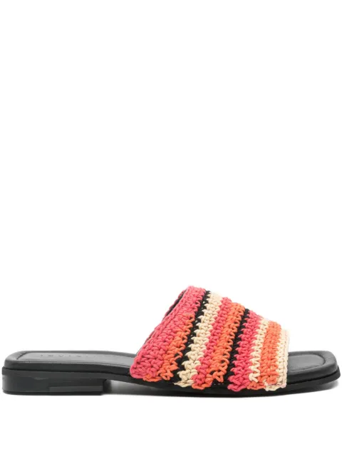 Inuikii striped crochet flat sandals