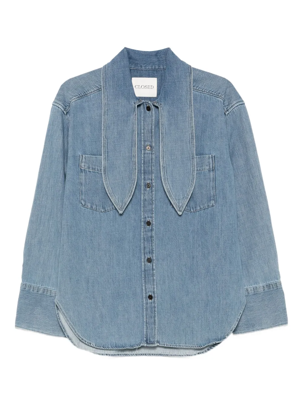 Closed Collared Denim Shirt In Blue