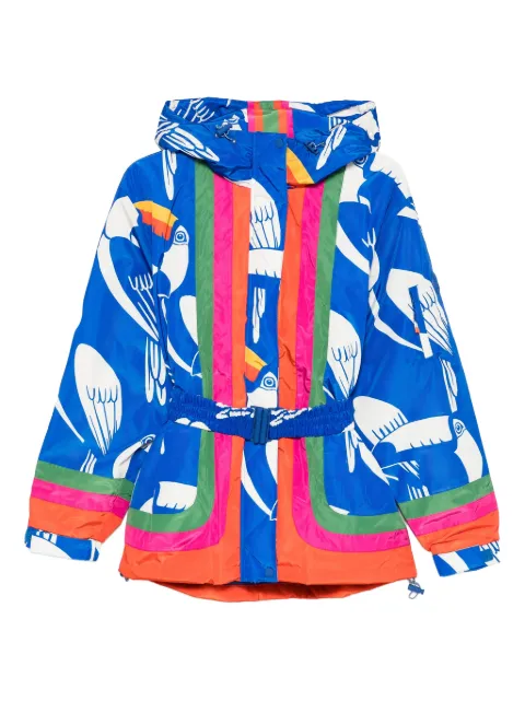 FARM Rio toucan-print belted jacket