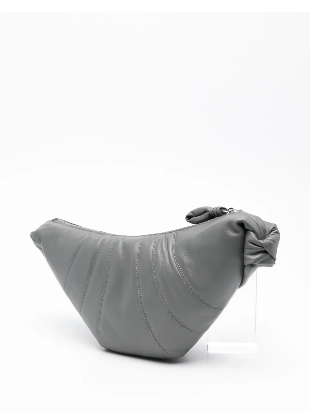 LEMAIRE Croissant knot leather shoulder bag Grijs