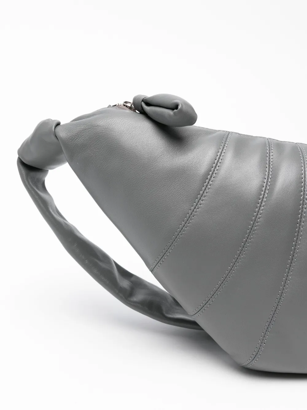 LEMAIRE Croissant knot leather shoulder bag Grijs