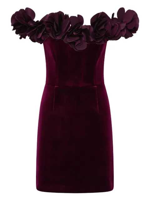 Rebecca Vallance Charles rose-embellished mini dress