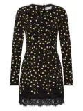 Rebecca Vallance Millie polka-dot lace-trimmed mini dress - Black