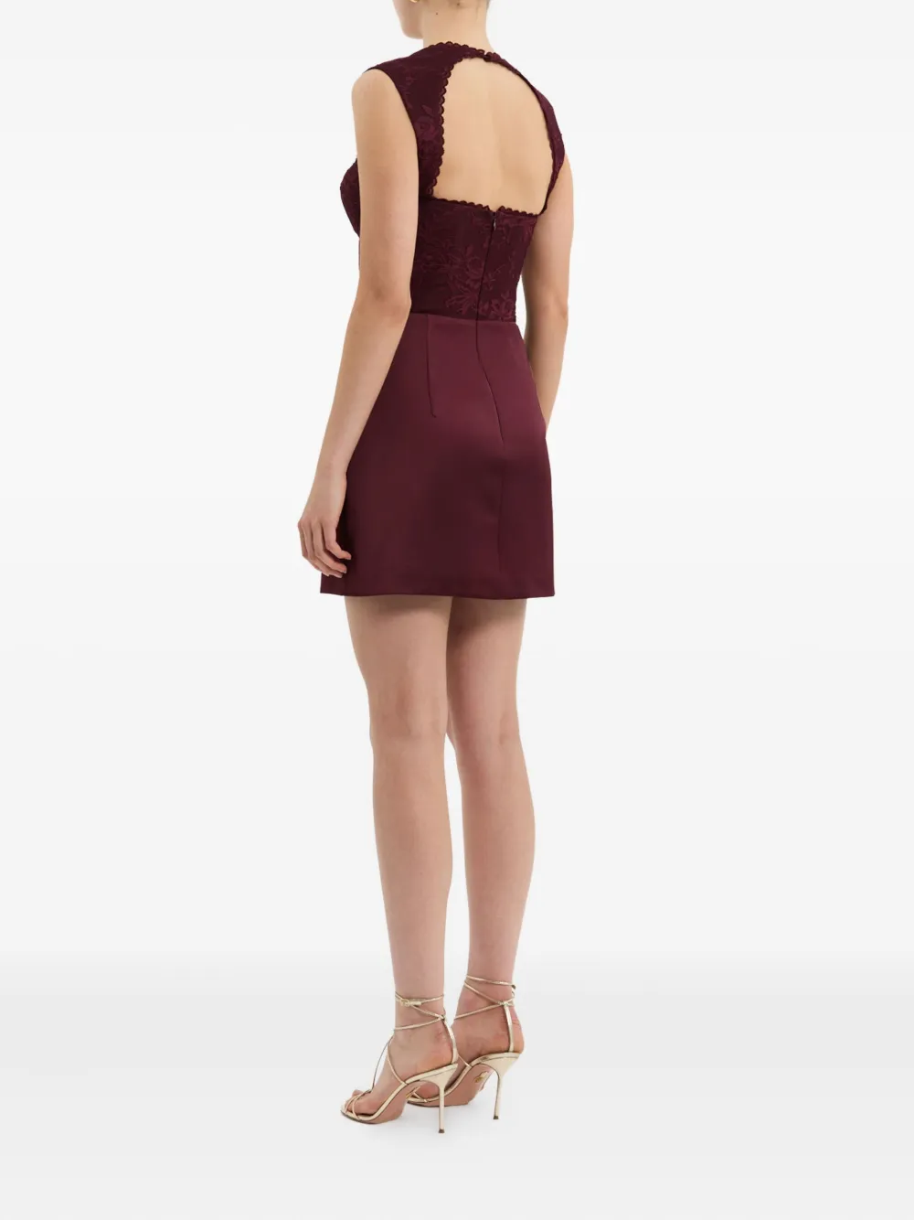 Rebecca Vallance Avalon mini-jurk met kant Rood