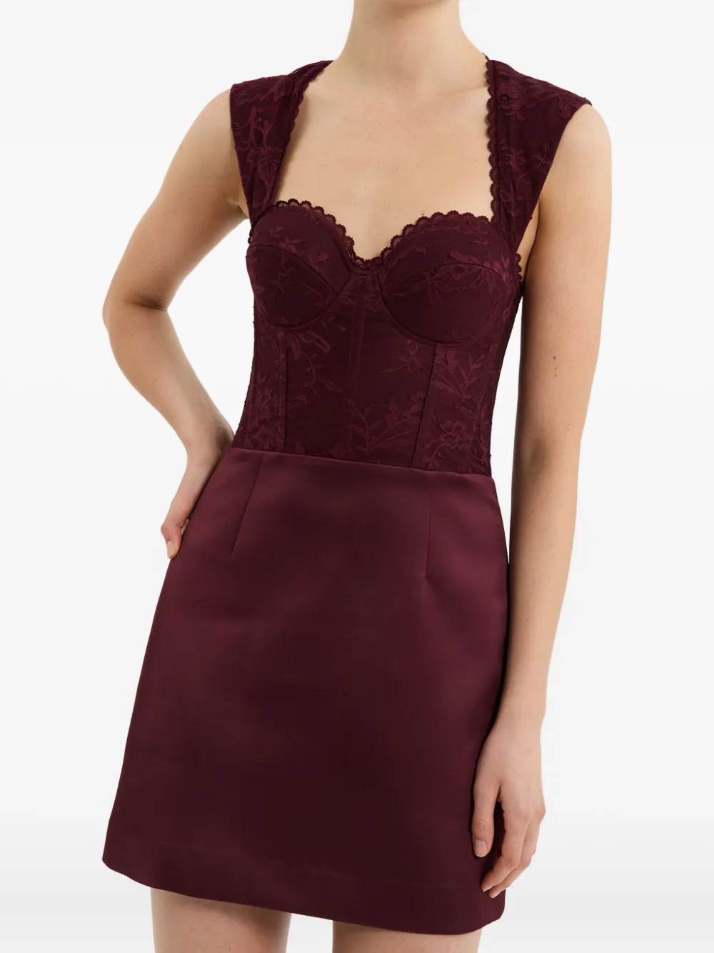 Rebecca Vallance Avalon mini-jurk met kant Rood