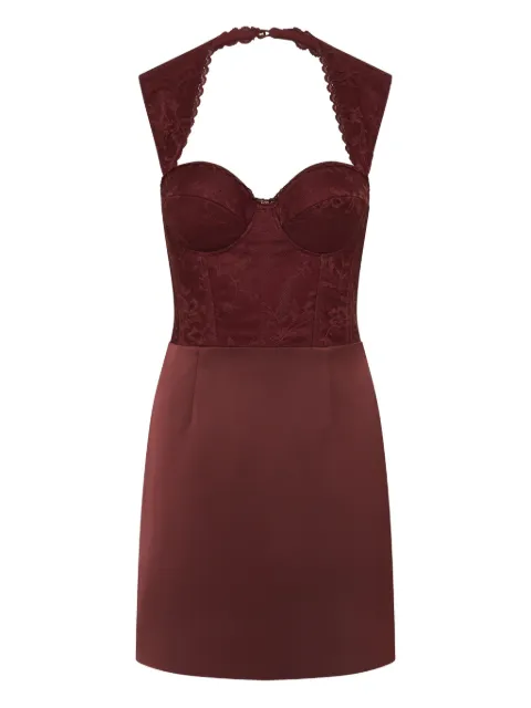 Rebecca Vallance Avalon lace-bodice mini dress