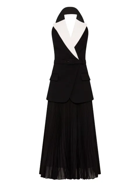 Rebecca Vallance Emma halter-neck pleated midi dress