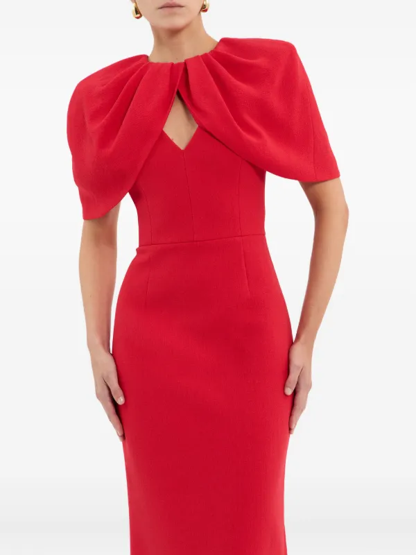 Rebecca Vallance Cameron Cape Gown | Red | FARFETCH ID
