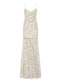 Rebecca Vallance Candice polka-dot pleated maxi dress - White