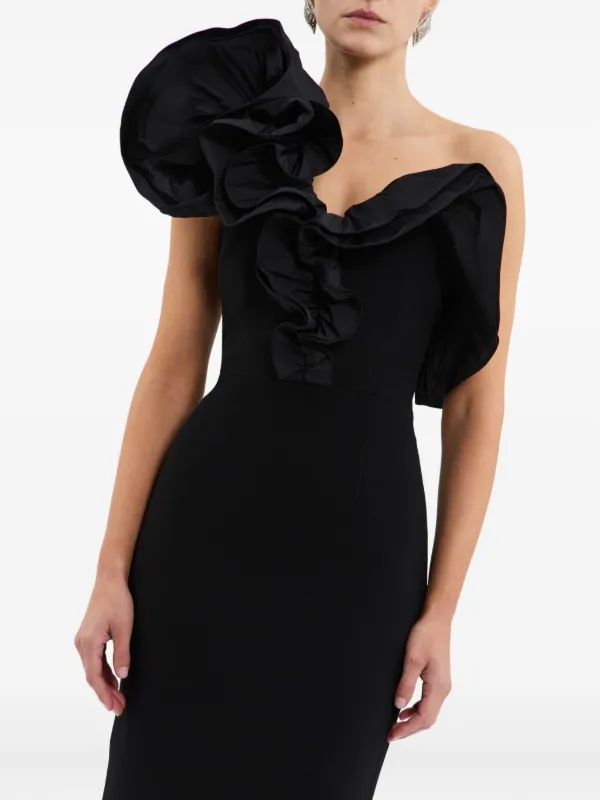 REBECCA VALLANCE★ワンショルモダンエレガントドレスElla Gown Ella Gown Black – Rebecca Vallance