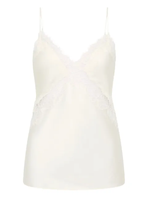 Rebecca Vallance Morgan lace-insert satin top