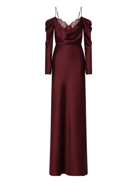 Rebecca Vallance Avalon lace-trimmed cowl-neck gown