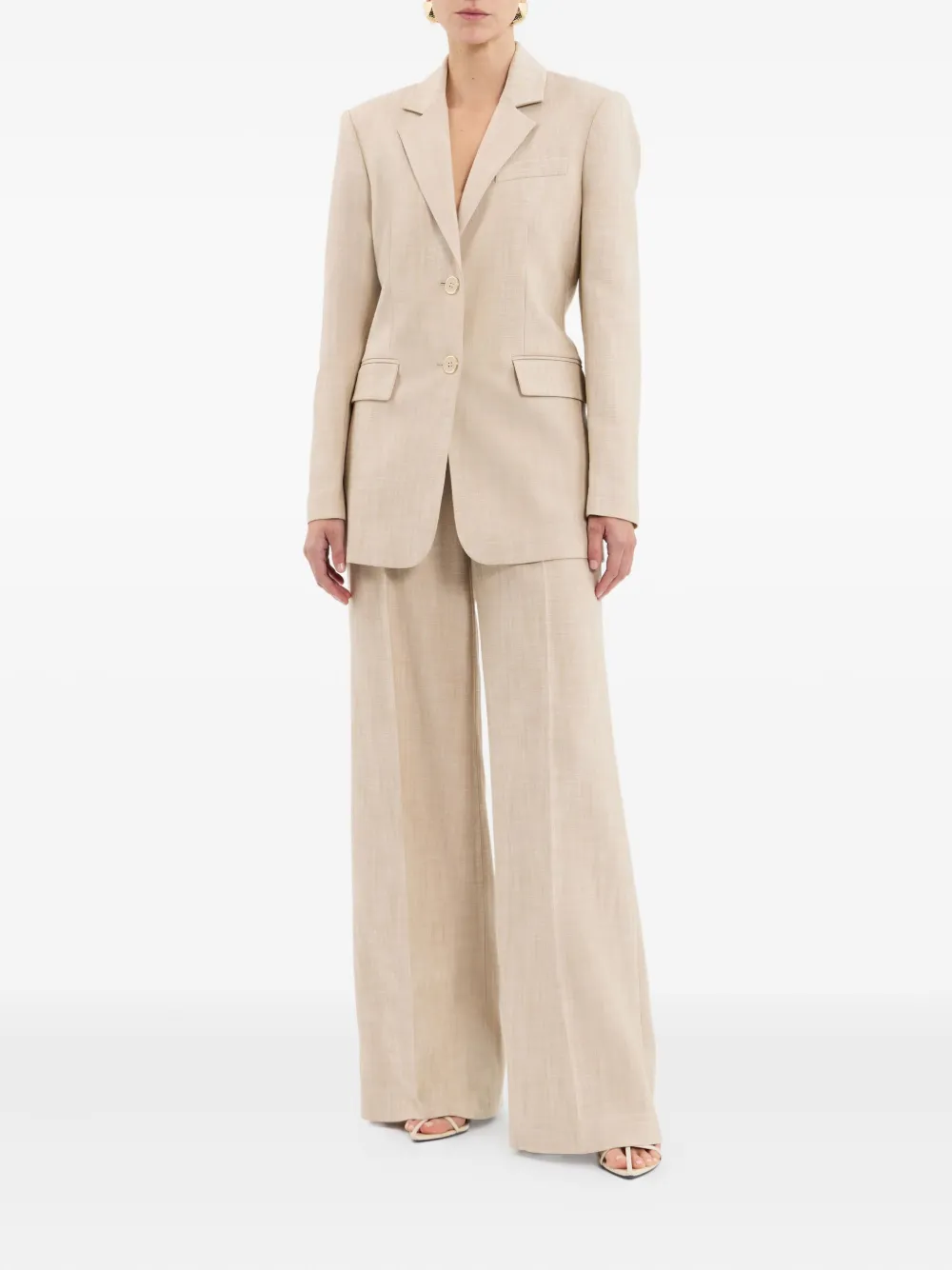 Rebecca Vallance Andy Two-button Blazer In Neutral