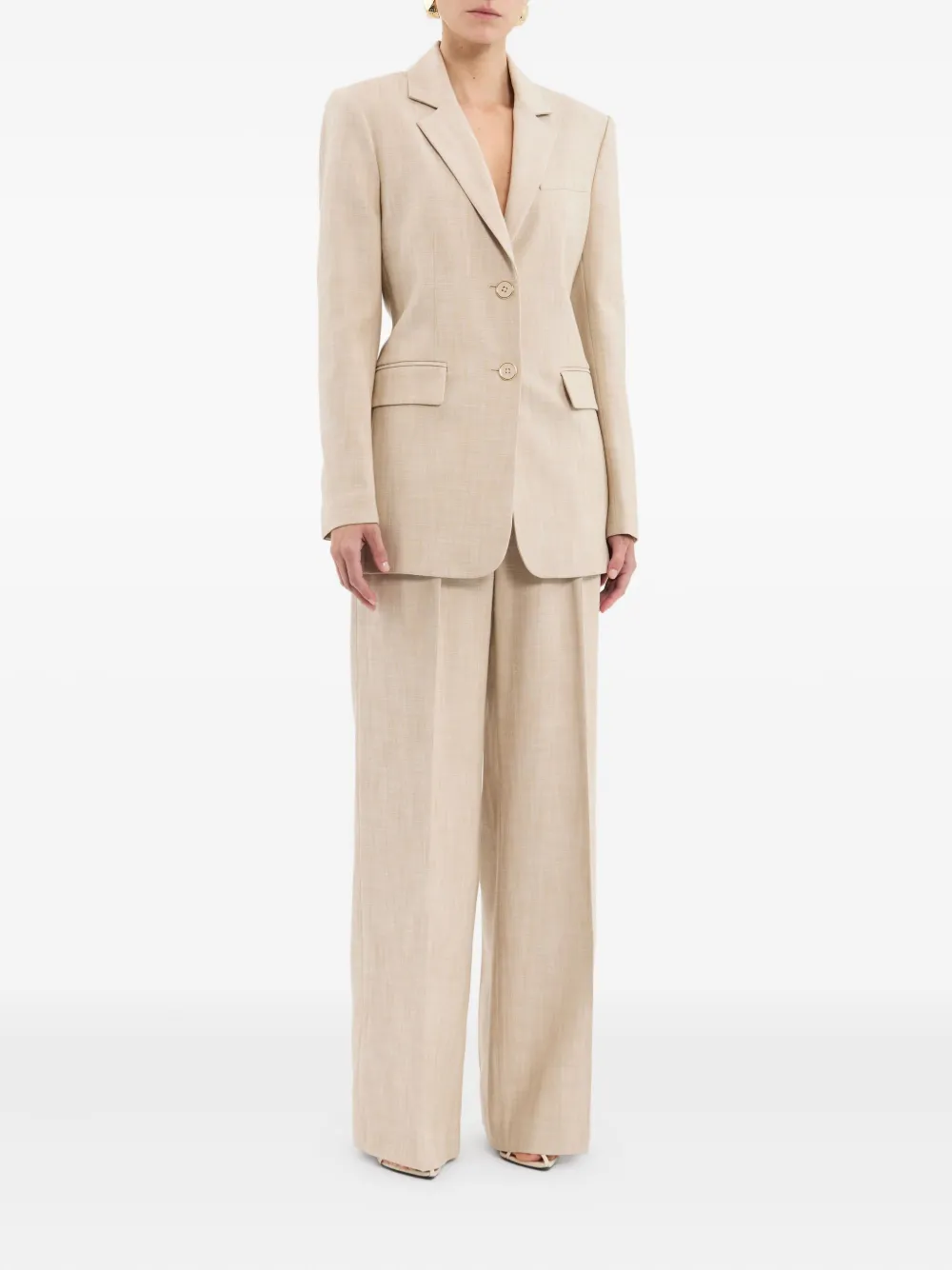 Rebecca Vallance Andy Two-button Blazer In Neutral