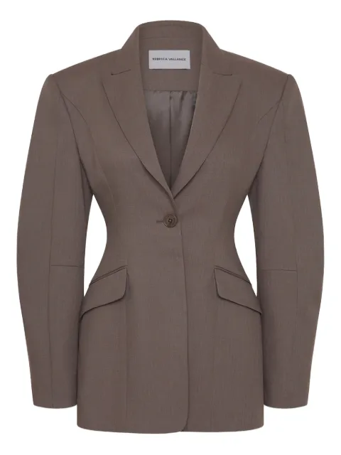 Rebecca Vallance Noah blazer met ballonmouwen en enkele rij knopen