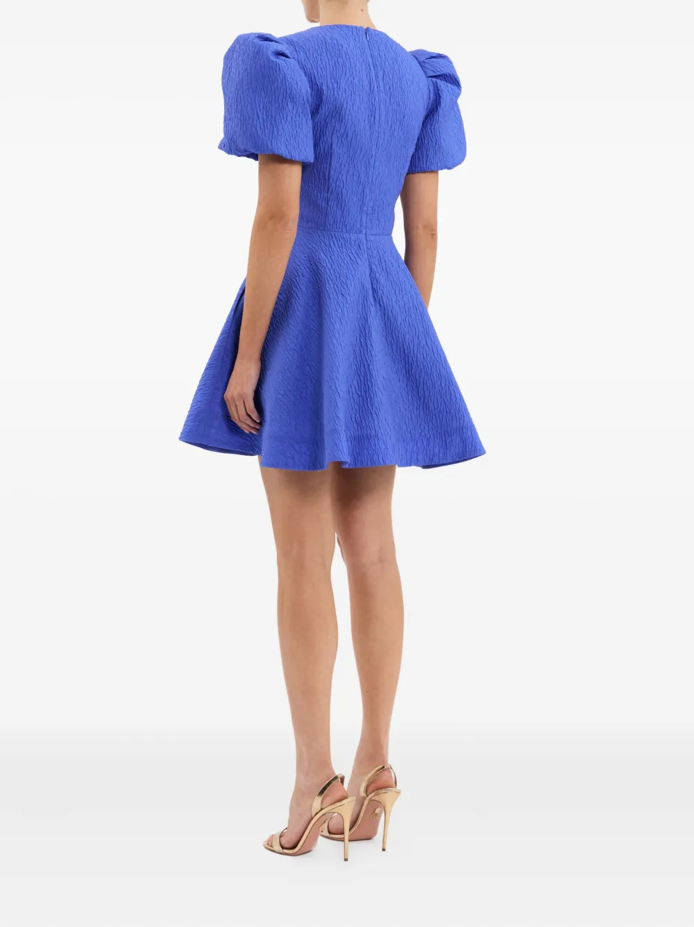 Rebecca Vallance Jurk met pofmouwen Blauw