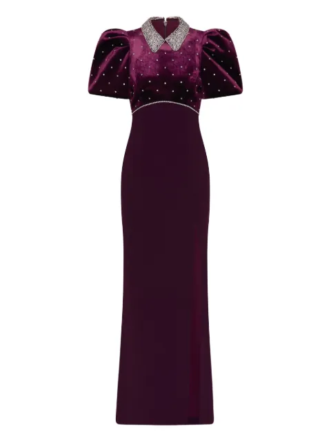 Rebecca Vallance puff-sleeve embellished maxi dress