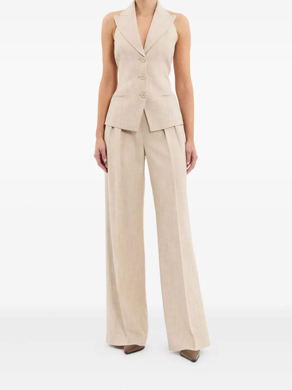 Rebecca Vallance Andy geplooide broek - Beige